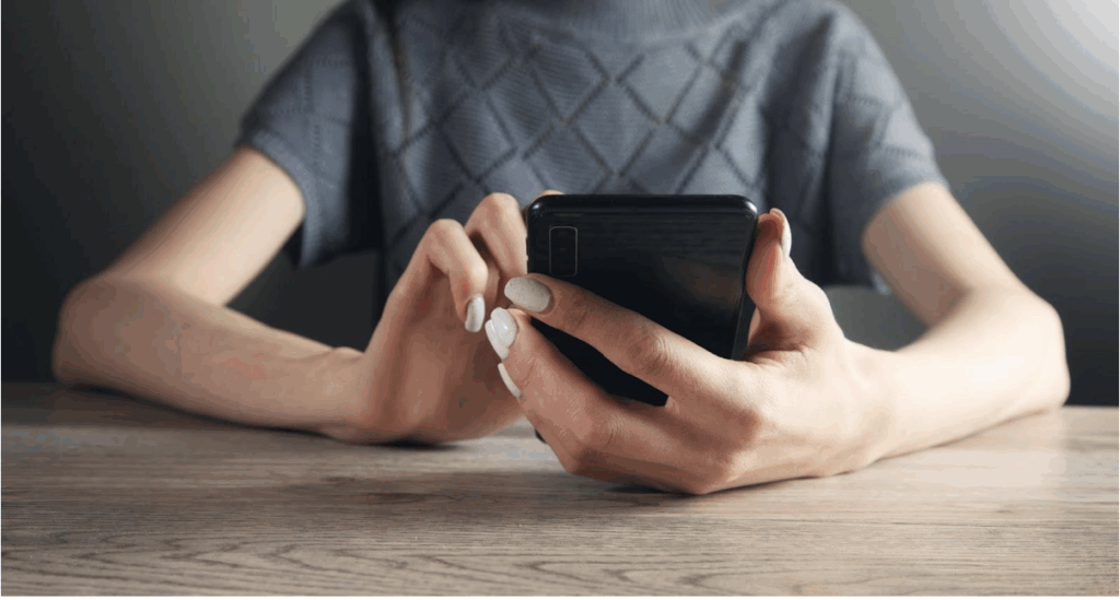 a person holding a phone